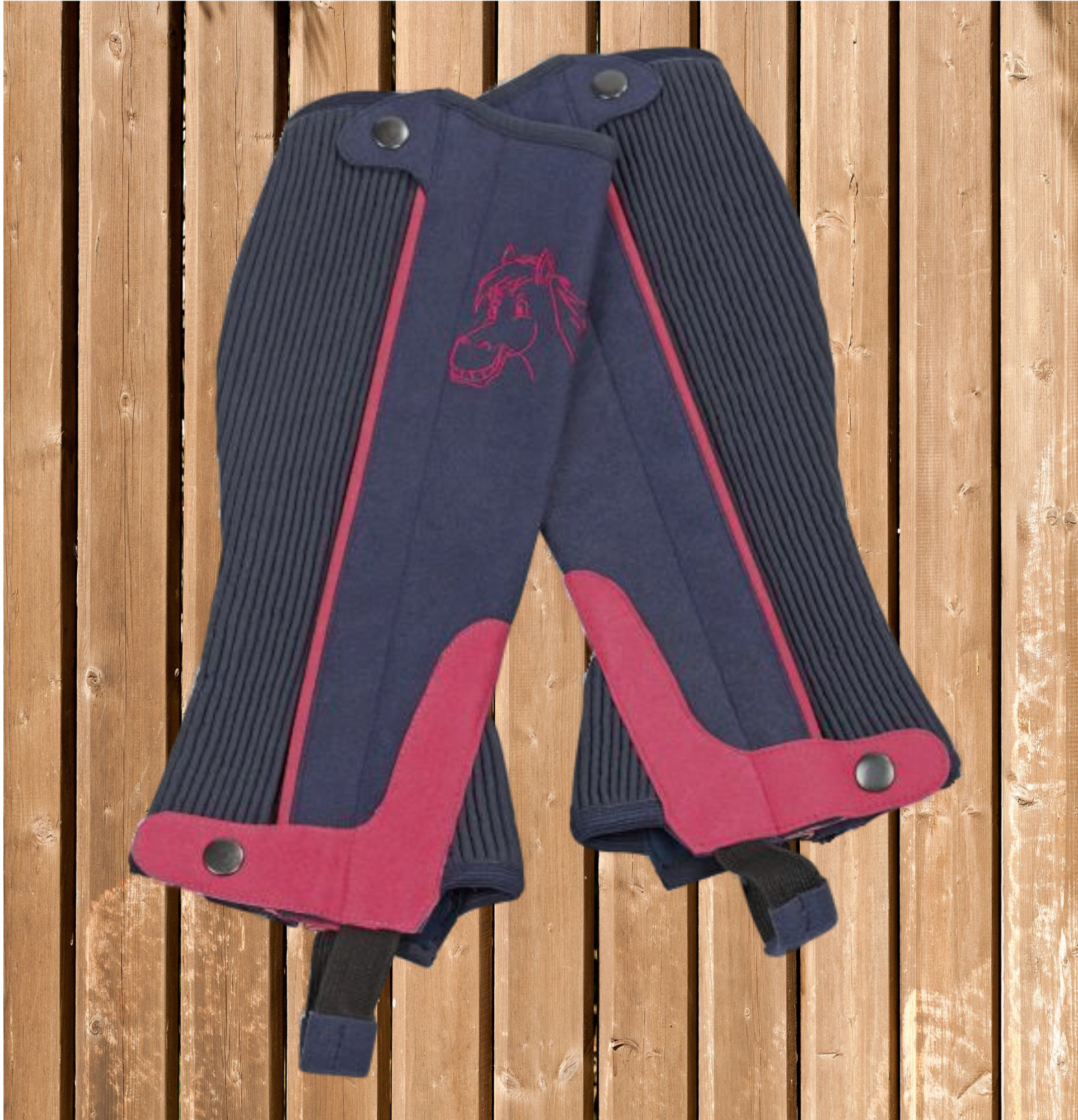 Busse Waden Chaps SOLID-JR, Kinder Chaps, Navy - Pink